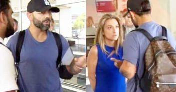 Virat Kohli has a heated argument with a woman at Melbourne Airport